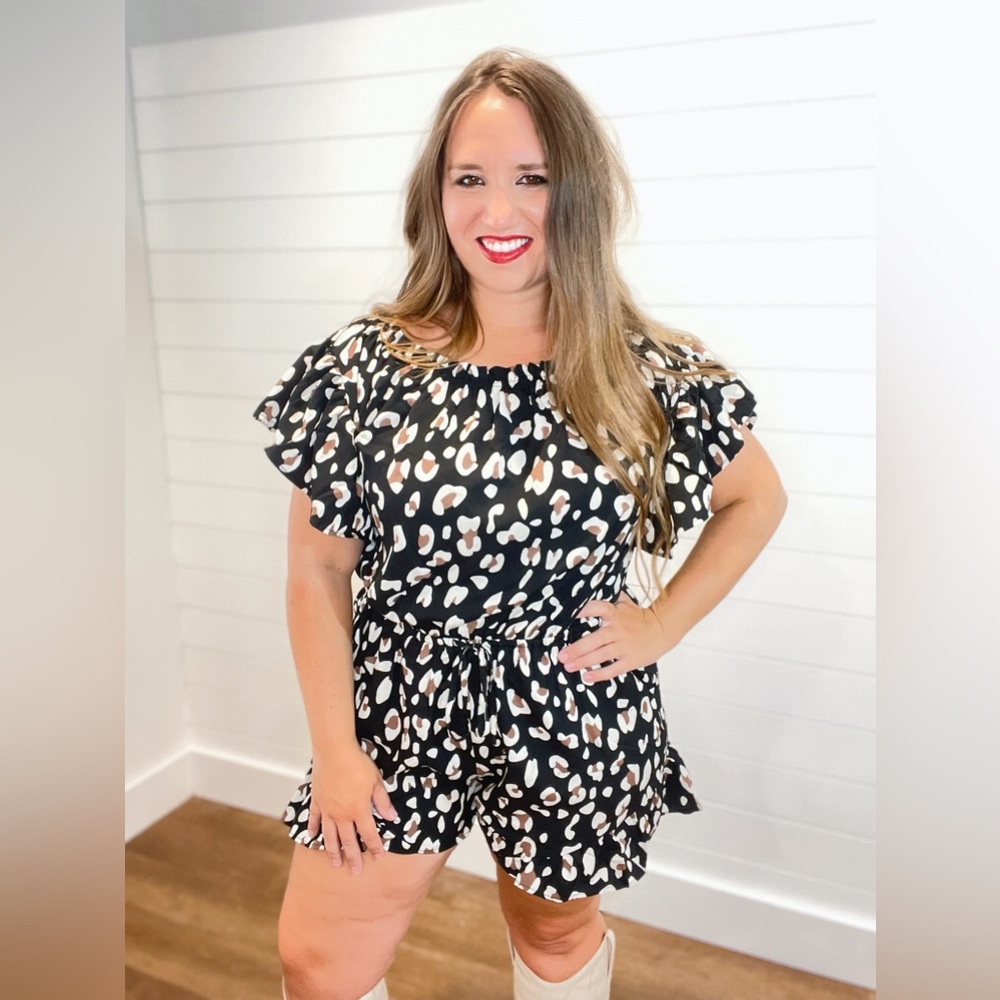 Leopard Print Romper
